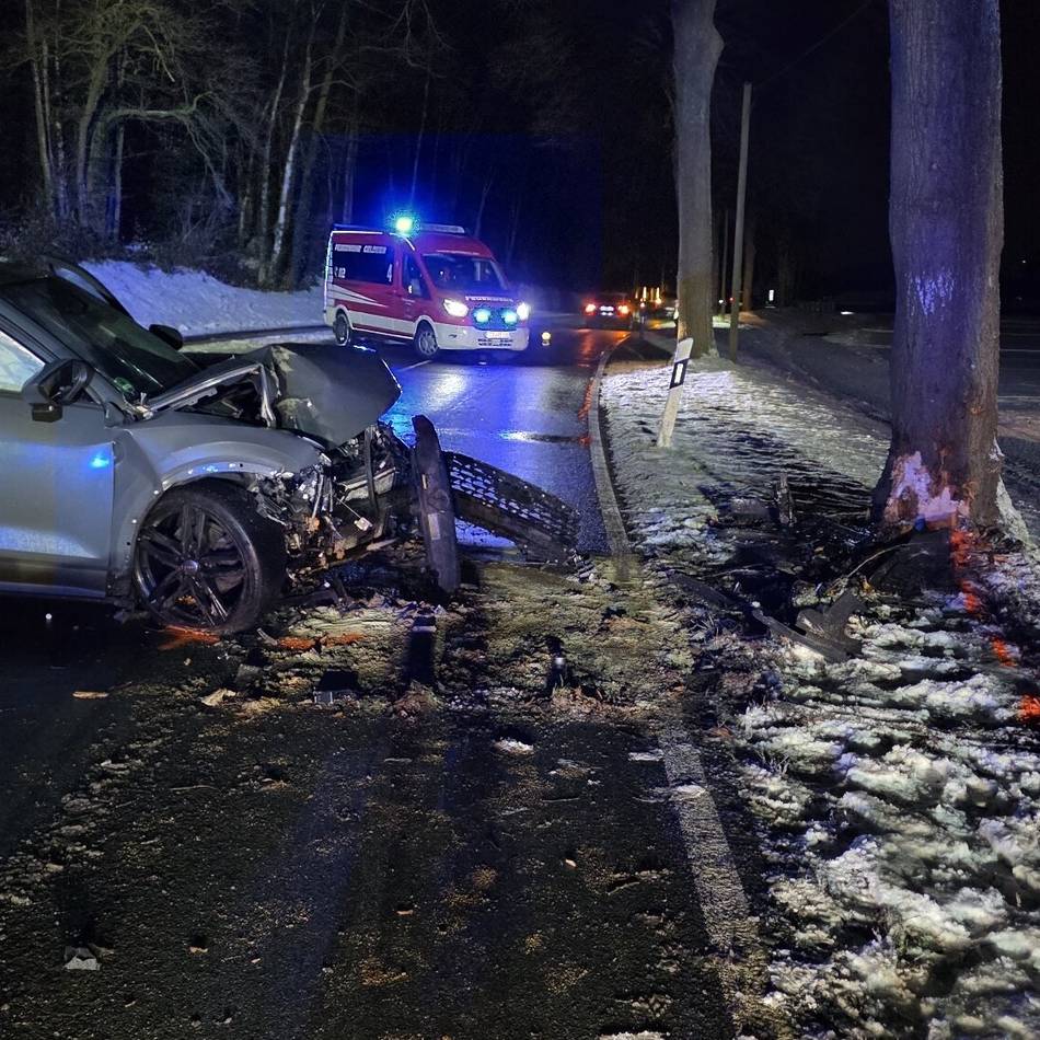 Unfall in Geldern: Nettetaler kracht gegen einen Baum