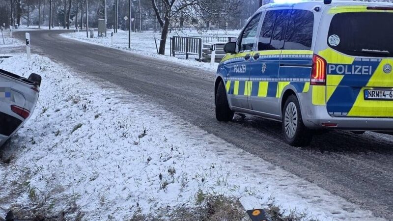 Frost und Schnee: Verkehrsunfälle im Kreis Kleve wegen nächtlicher Minusgrade