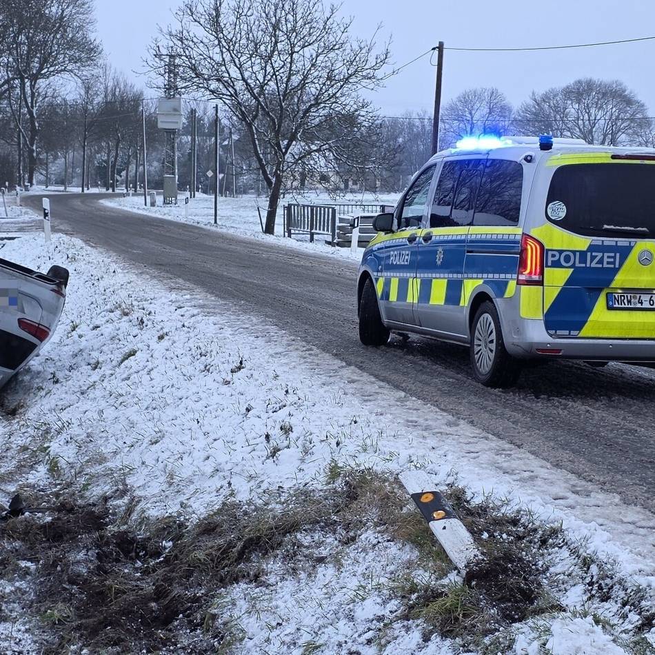 Frost und Schnee: Verkehrsunfälle im Kreis Kleve wegen nächtlicher Minusgrade