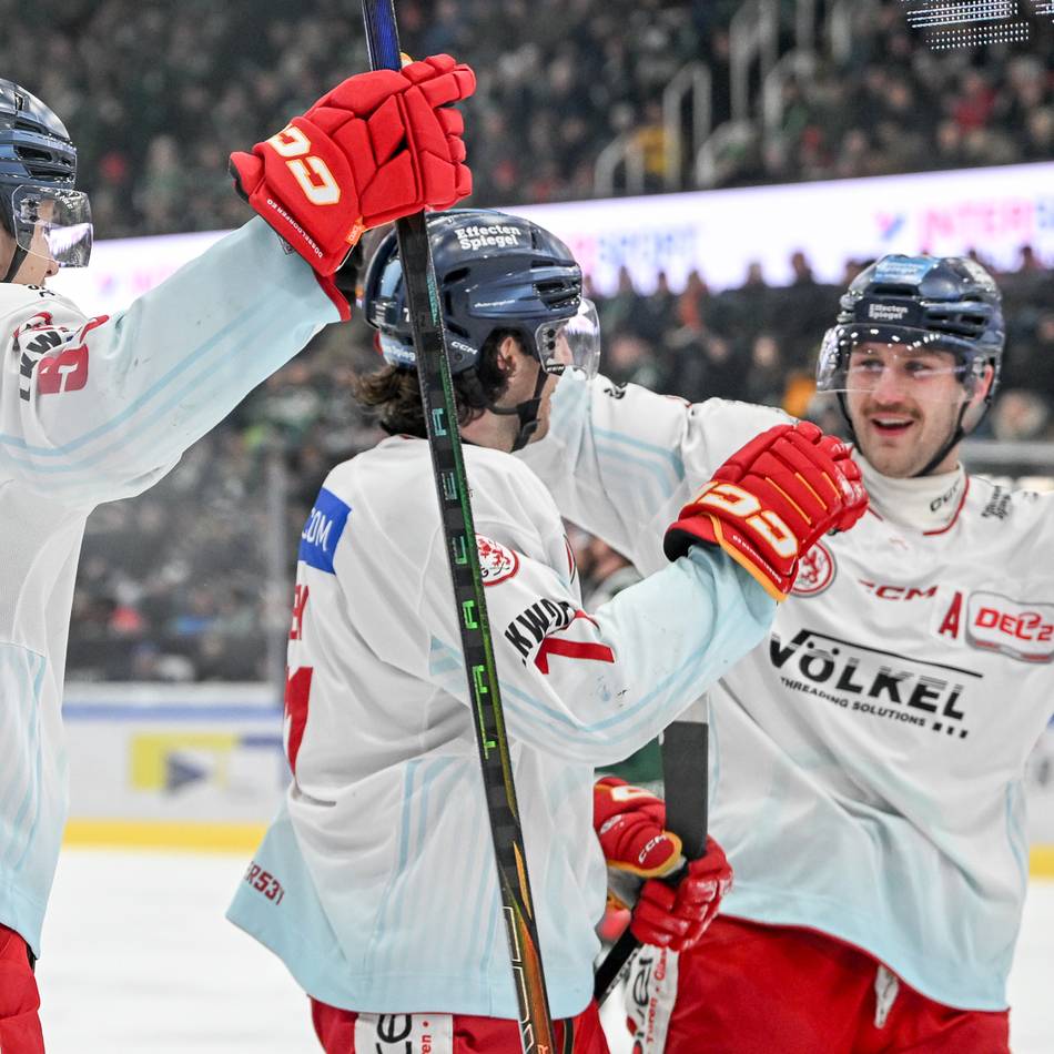 6:1 in Rosenheim: „Beste Leistung seit ich hier bin“ – Zufriedenheit bei der DEG nach viertem Sieg in Serie