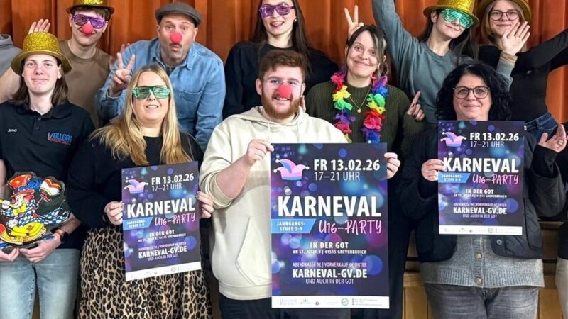 Karneval in der Schlossstadt: Sicher feiern und tanzen bei der U16-Party in Grevenbroich