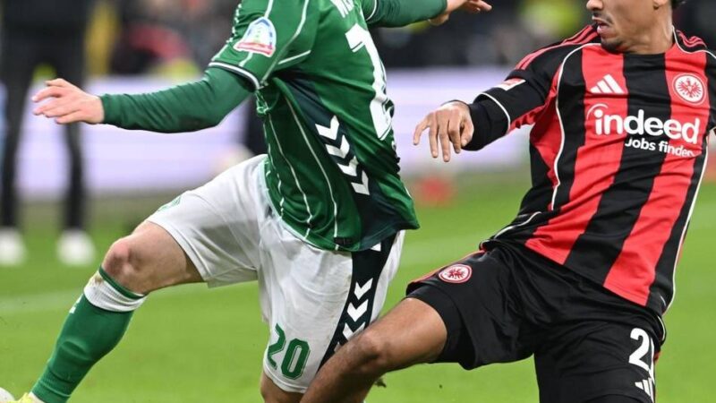 Ausgleich in der Nachspielzeit: Trotz Blitztor von Kalimuendo – Frankfurt spielt nur Remis in Bremen