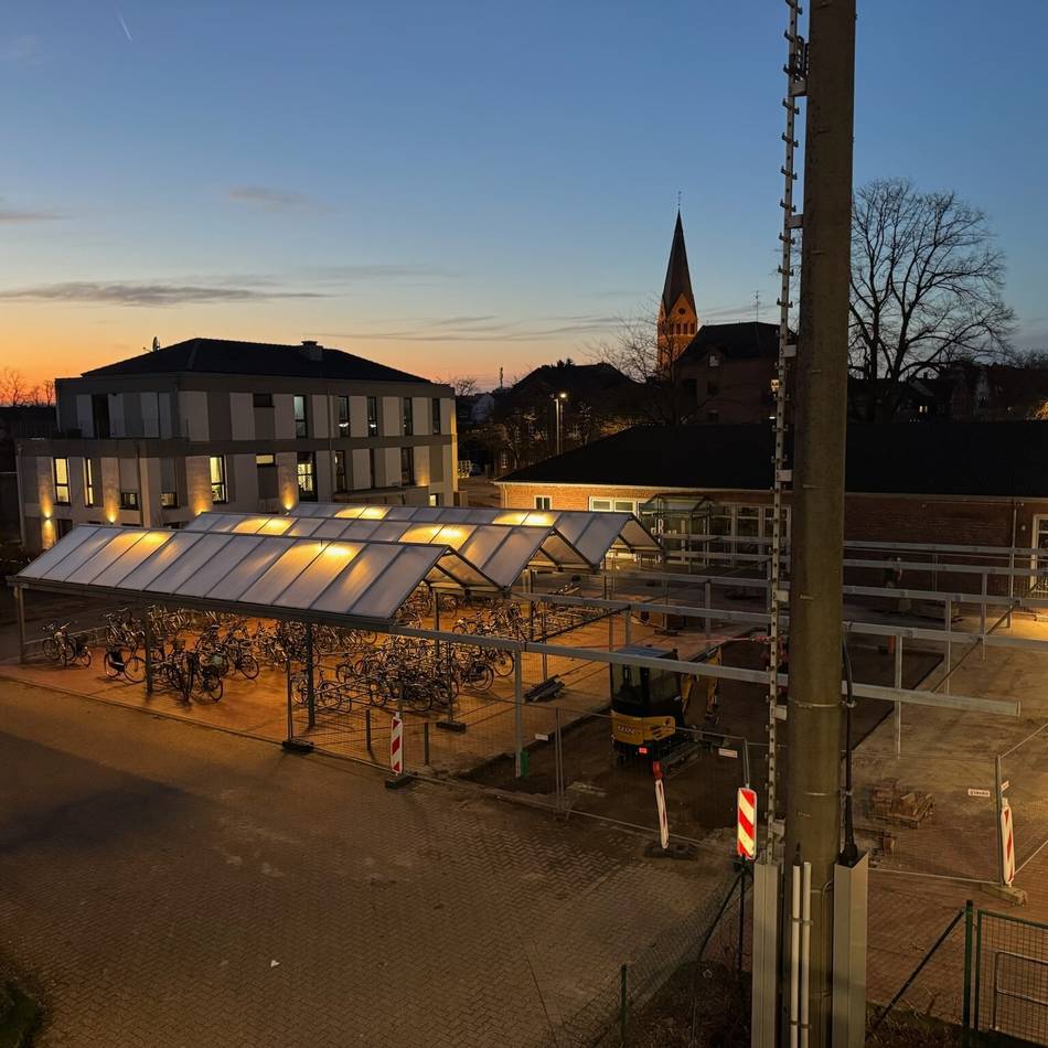 Erweiterung der Radstation: 210 zusätzliche Fahrradparkplätze am Bahnhof in Kevelaer