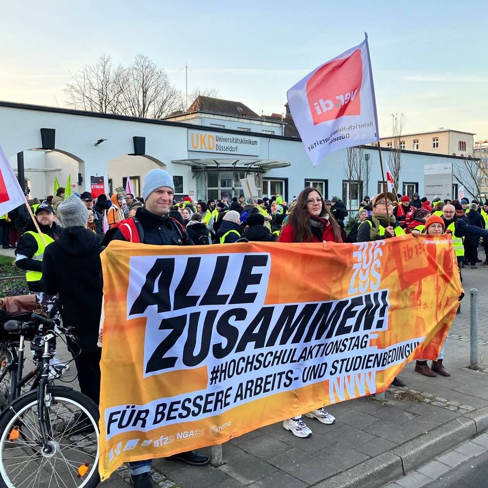 Tarifkonflikt: Zweitägige Warnstreiks an Unikliniken in NRW – auch in Düsseldorf