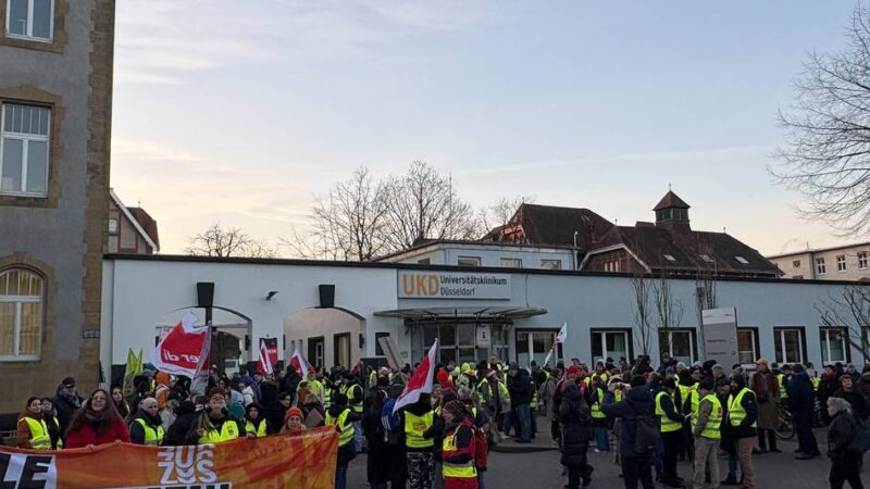 Wieder Warnstreik an Uniklinik Düsseldorf: „Ich habe Kollegen schon zusammenbrechen sehen“