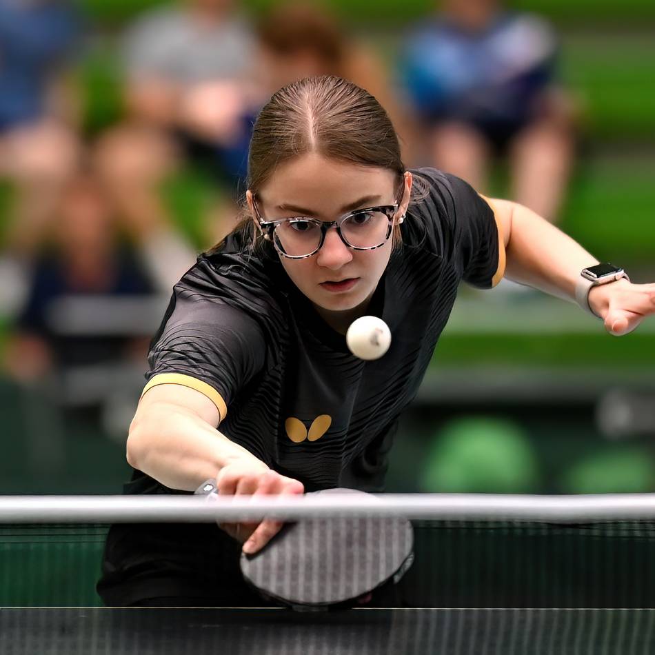 Silber und Bronze: Sina Meens vom TTC Straelen/Wachtendonk feiert den größten Erfolg ihrer Laufbahn