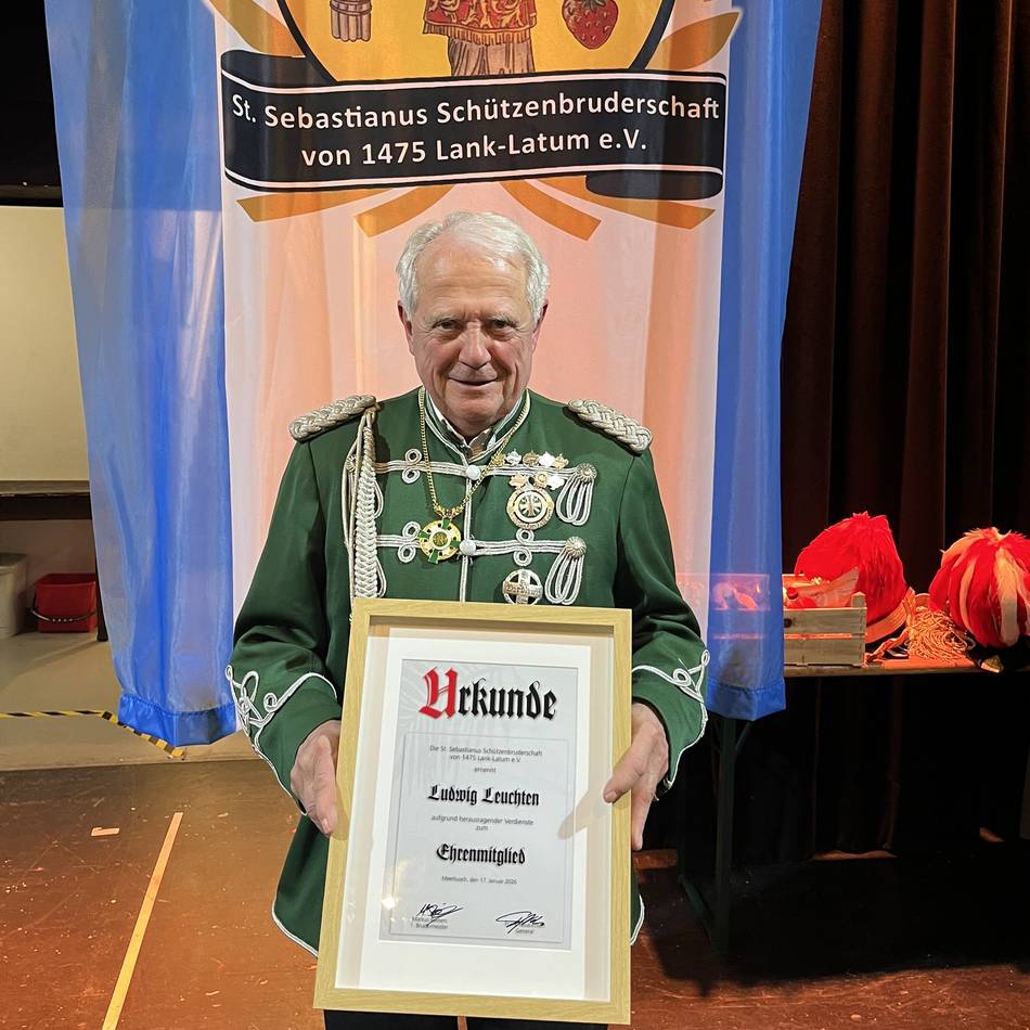 Brauchtum in Meerbusch: Lanker Schützen feiern Schatzmeister Ludwig Leuchten