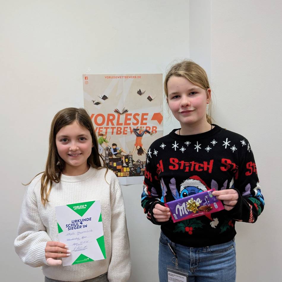 Siegerin an der Sekundarschule Alpen: Mayla Stappenbeck tritt zum Kreisentscheid im Vorlesewettbewerb an