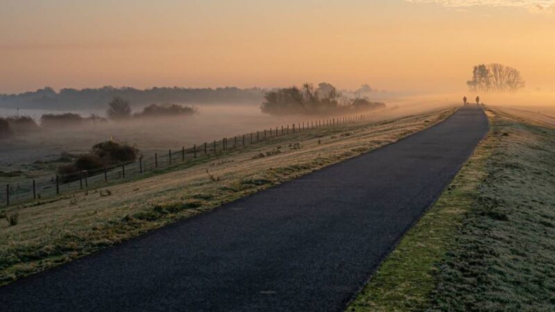 Rheindeich im Nebel: Rheinberger Motiv schmückt Medizincover