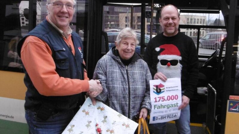 Bürgerbus Heiligenhaus: Passagier Nummer 175.000 ging auf Tour
