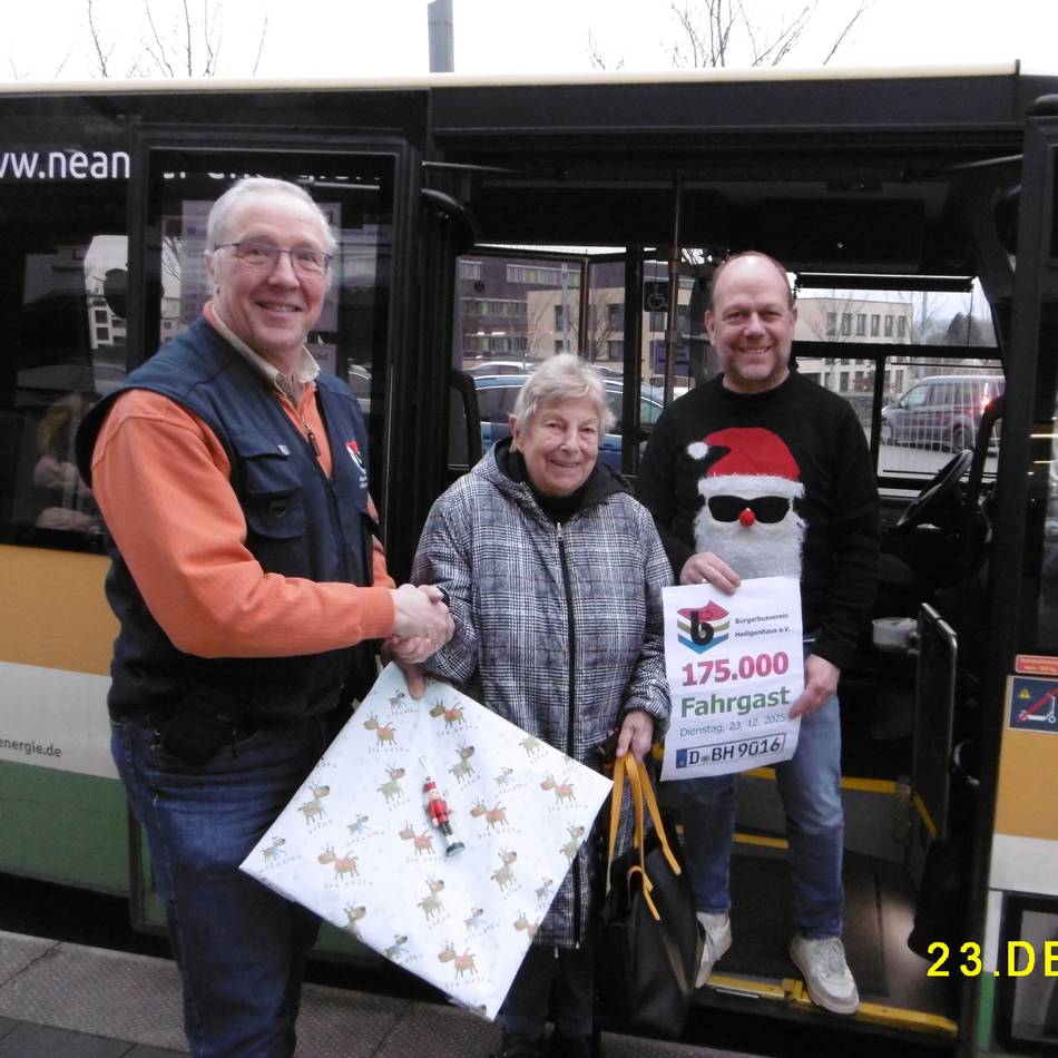 Bürgerbus Heiligenhaus: Passagier Nummer 175.000 ging auf Tour