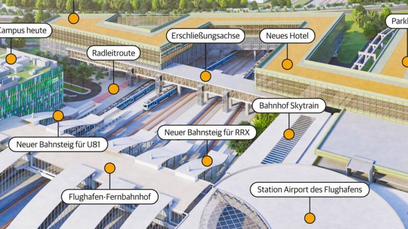 Neue Stadtbahntrasse: Neue Pläne für die U81 – Flughafen-Bahnhof geht vor Rheinquerung