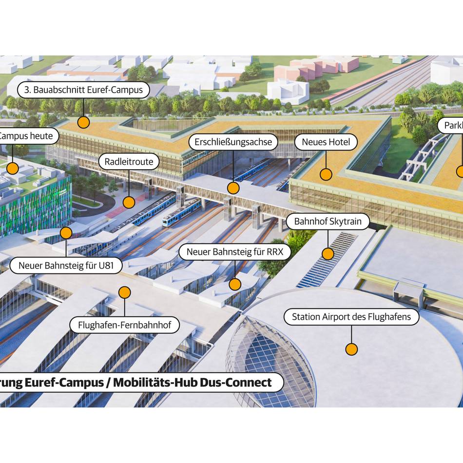 Neue Stadtbahntrasse: Neue Pläne für die U81 – Flughafen-Bahnhof geht vor Rheinquerung