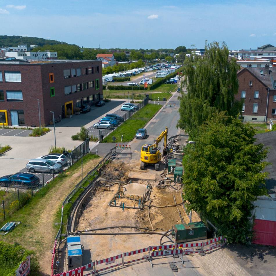 Nach witterungsbedingter Verzögerung: Bauarbeiten an der Riswicker Straße in Kleve werden fortgeführt