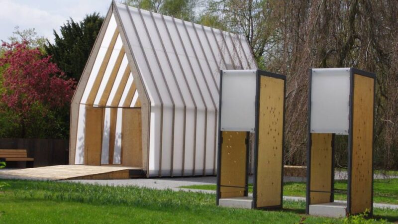 Kunst bei der Landesgartenschau Neuss: Kreuz-Skulptur zur Laga wird zum Politikum