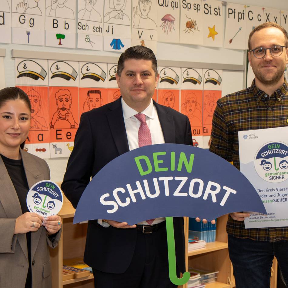 Offizielle Kennzeichnung: Förderzentrum Ost wird als erste Schule im Kreis Viersen „Schutzort“