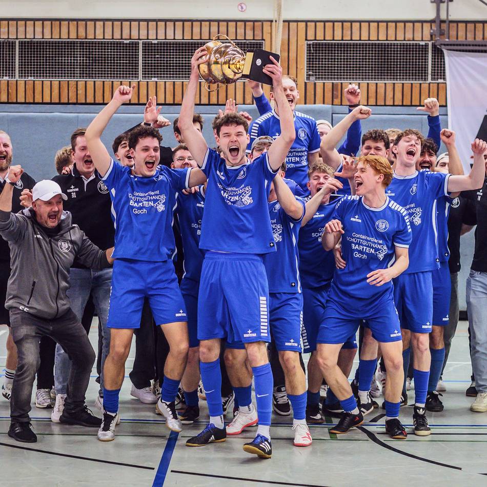 Herzschlagfinale gegen Top-Team: Wahnsinnssieg für Alemannia Pfalzdorf II bei der Stadtmeisterschaft in Goch