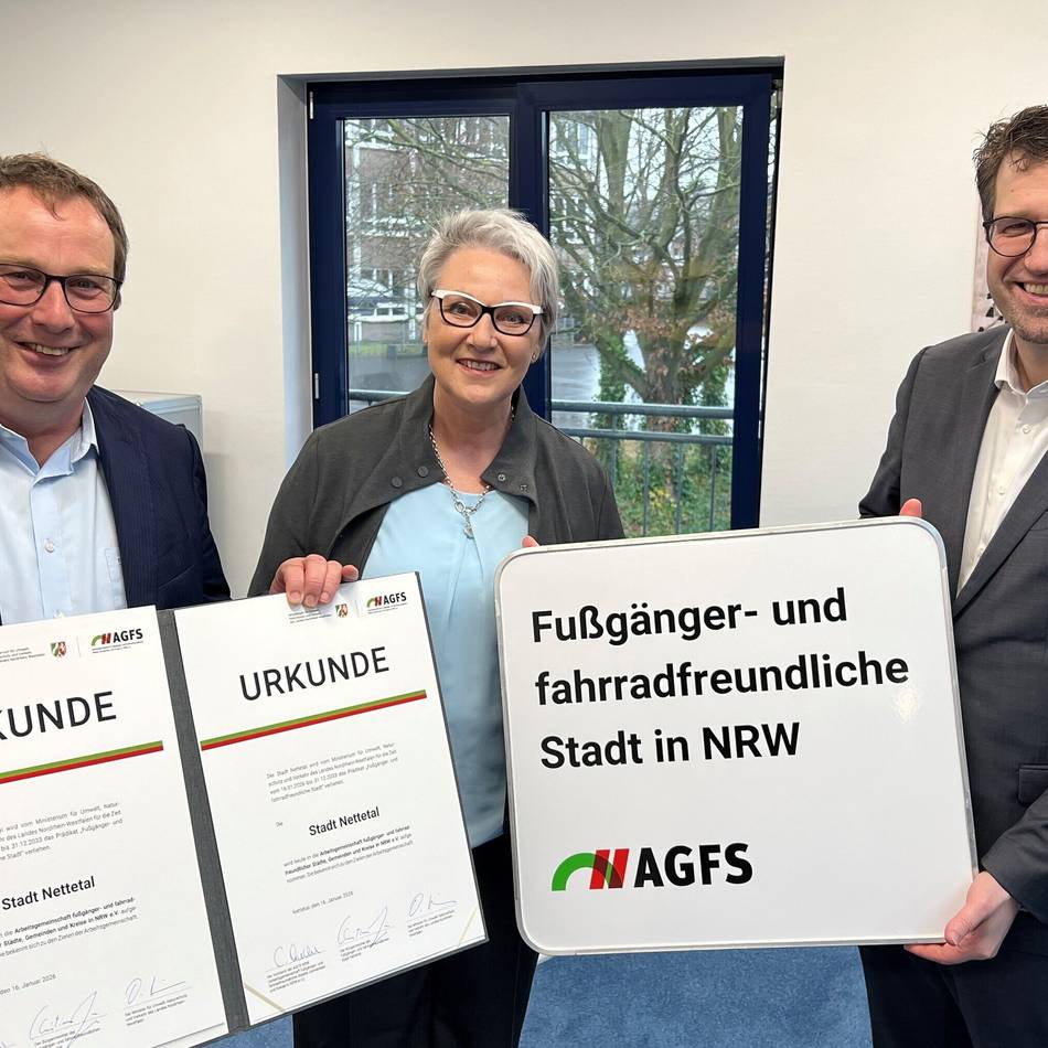Beitritt zur AGFS: Krischer: „Nettetal hat sich Mitgliedschaft verdient“