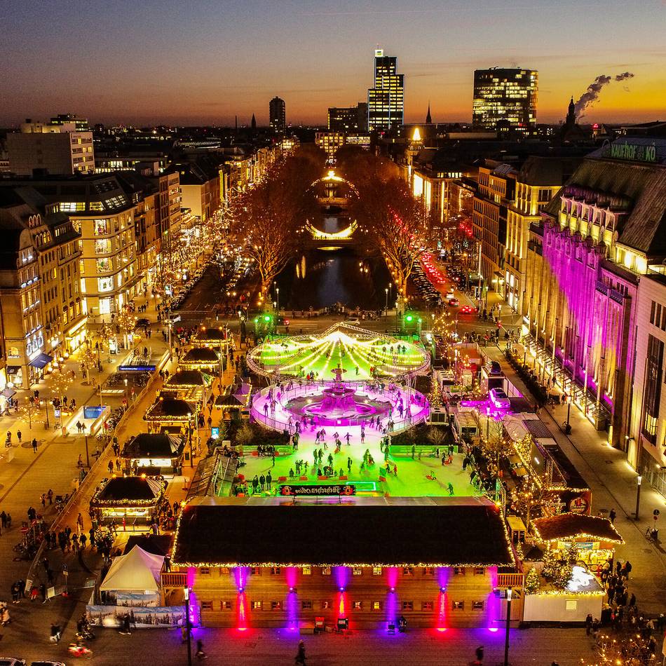 „Kö on Ice“ in Düsseldorf: Eislaufbahn und Füchschen-Alm schließen nach diesem Wochenende