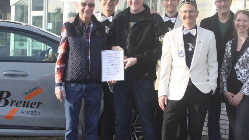 Breuer stellt seit Jahrzehnten das Zugleitungsfahrzeug in Anrath: Ein treuer Partner für das Brauchtum