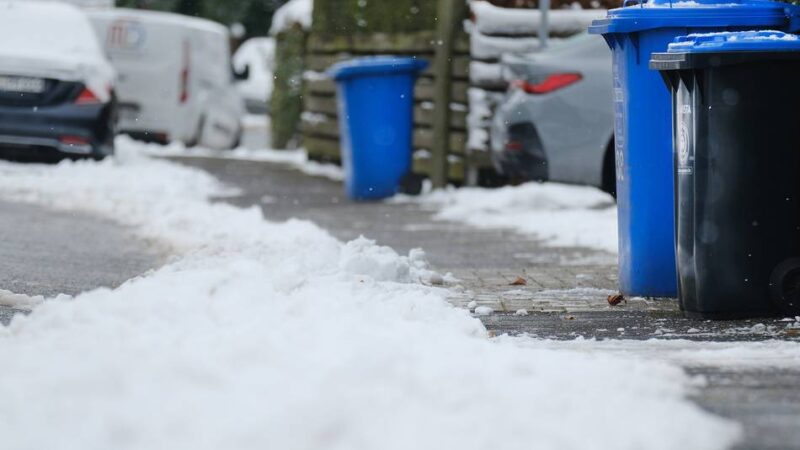 Probleme wegen des Wetters: Schnee macht auch Müllabfuhr zu schaffen