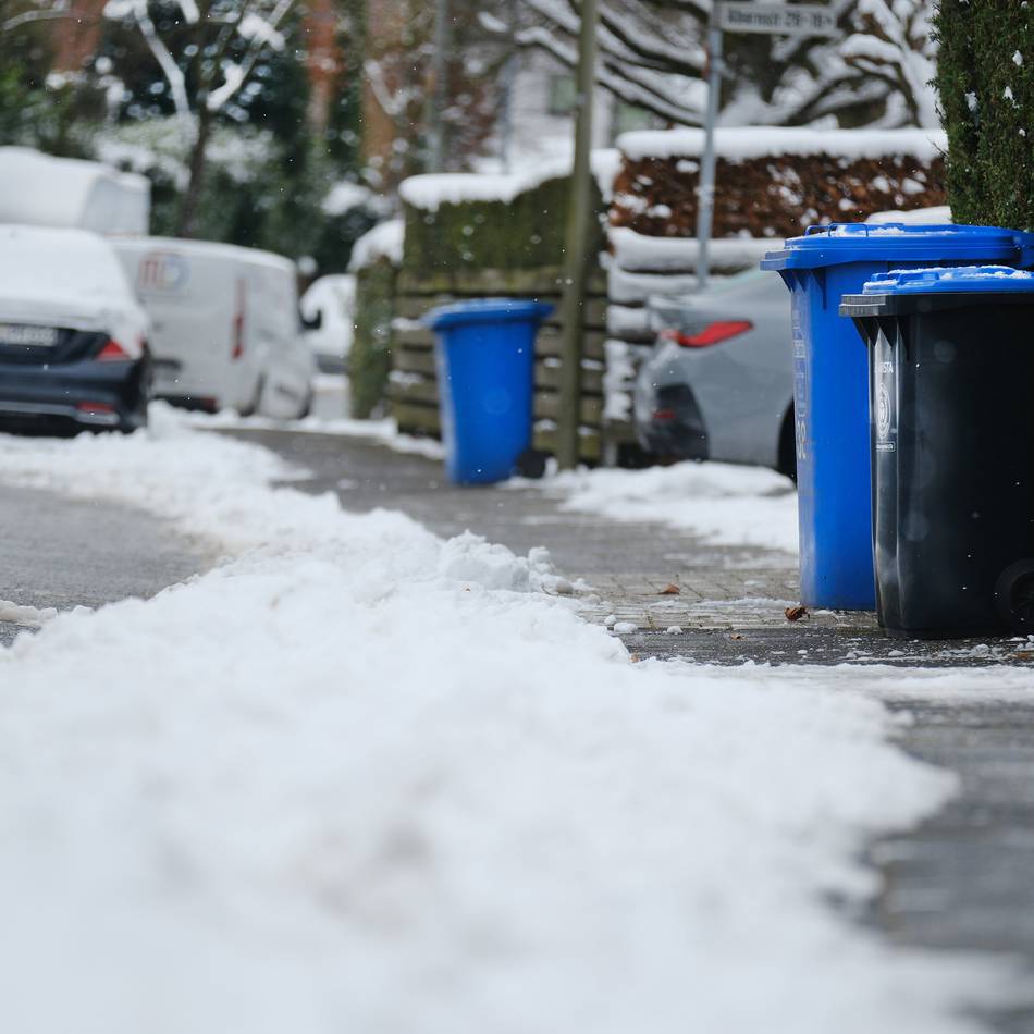 Probleme wegen des Wetters: Schnee macht auch Müllabfuhr zu schaffen