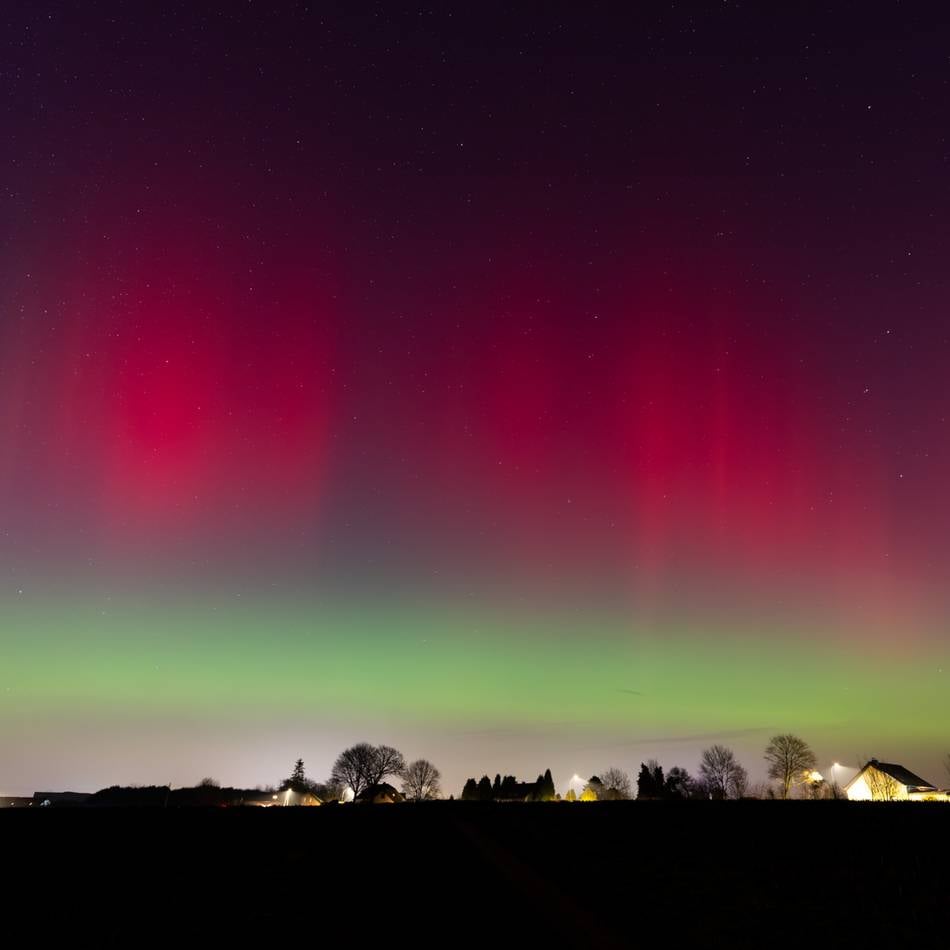 Tanzende Lichter im Kreis Viersen: Polarlichter – Sonnensturm am Nachthimmel der Region