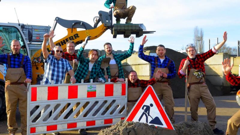 Närrisches Winterfest in Menzelen-Ost: Auf dieser Baustelle wird richtig gefeiert