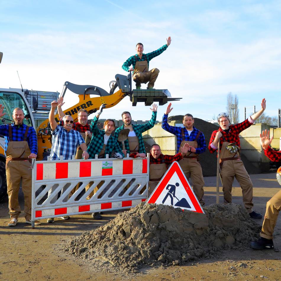 Närrisches Winterfest in Menzelen-Ost: Auf dieser Baustelle wird richtig gefeiert