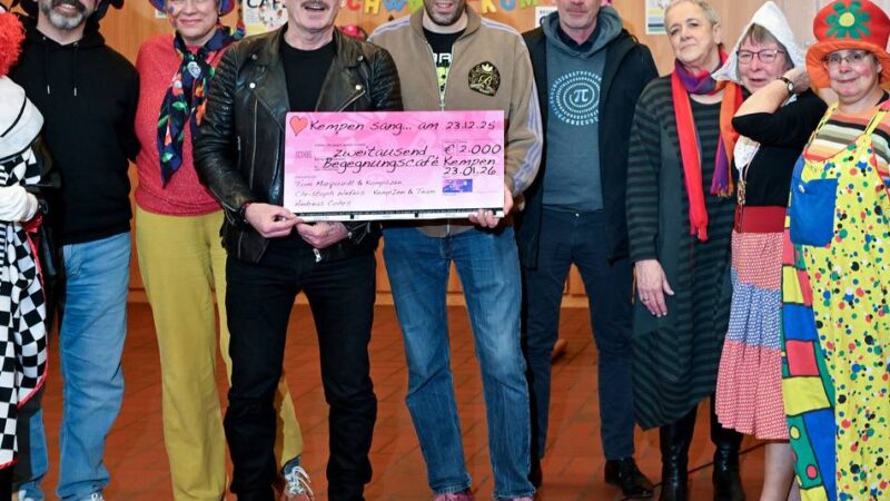 Engagement in Kempen: Spende für Begegnungscafé