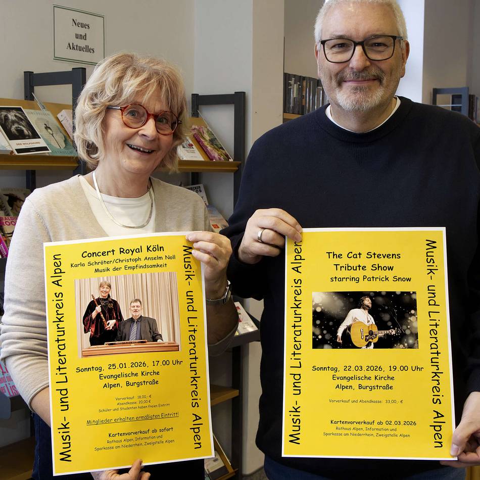 Musik, Lesung, Kabarett und Schauspiel in Alpen: Der Musik- und Literaturkreis setzt beim neuen Programm auf mehr Vielfalt