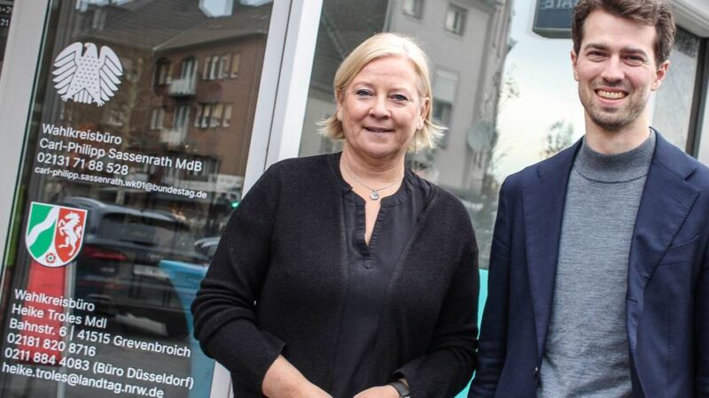 Die Union in Grevenbroich: CDU-Politiker eröffnen Wahlkreisbüro an der Bahnstraße