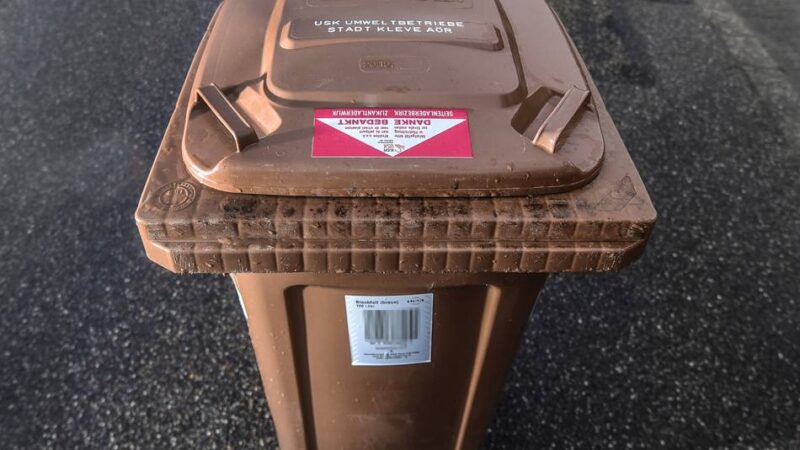 Müllabfuhr in Kleve: Biomüll friert in der braunen Tonne häufig fest