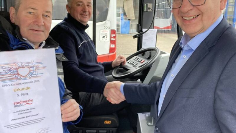 Stadtwerke Neuss im ÖPNV-Kundenbarometer: So bewerten Fahrgäste das ÖPNV-Angebot in Neuss