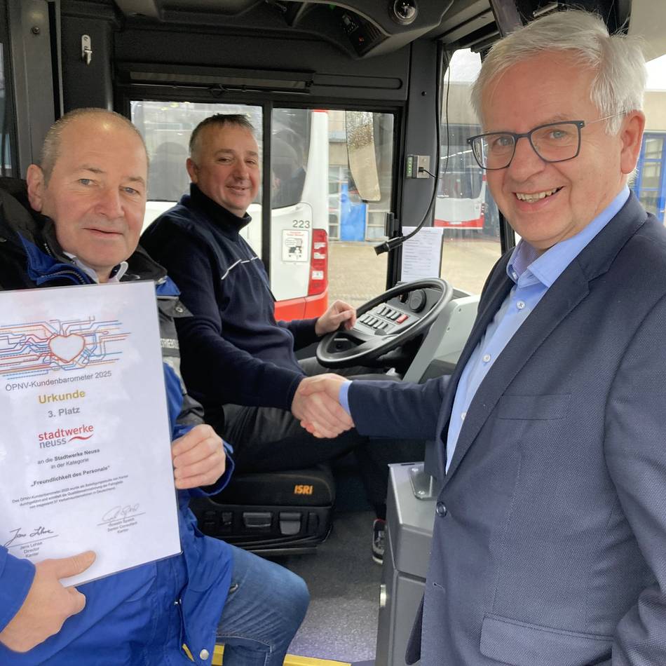 Stadtwerke Neuss im ÖPNV-Kundenbarometer: So bewerten Fahrgäste das ÖPNV-Angebot in Neuss