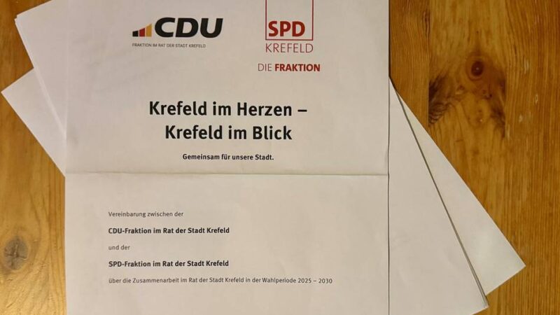 „Ankündigungen ohne Verbindlichkeit“: Weitere Kritik am Kooperationsvertrag der Krefelder Groko