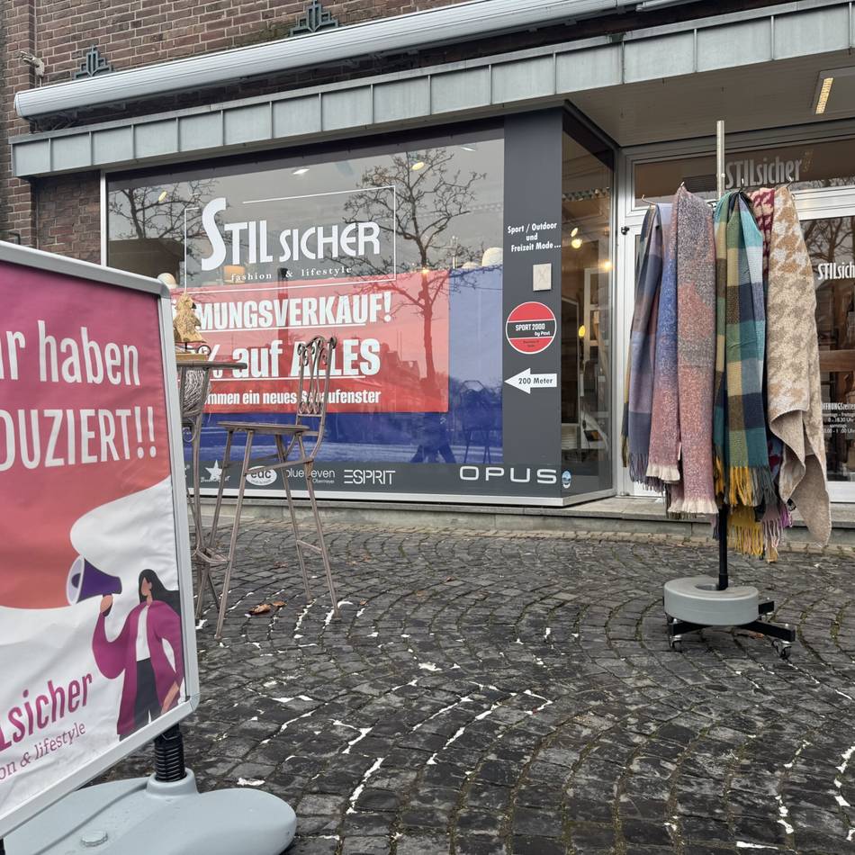Stilsicher in Xanten: Modegeschäft macht Räumungsverkauf wegen Renovierung