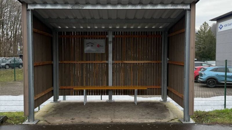 Projekt von „(D)Ein Euro für Hückeswagen“: Ein Wetterunterstand für die Nutzer des Radwegs