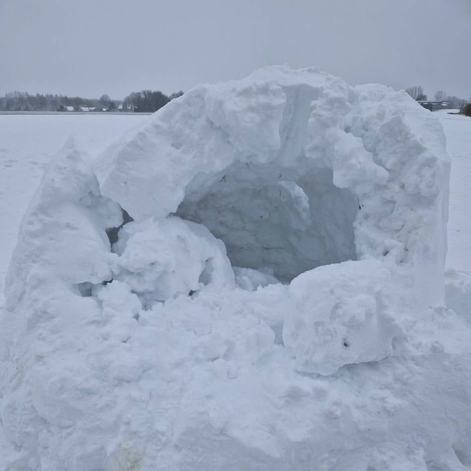 Vandalismus in Veert: Iglu wurde „bösartig“ zerstört