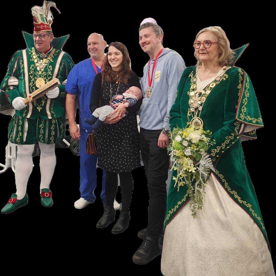 Empfang im St.-Josefs-Krankenhaus: Hildens neues Sessionsbaby heißt „Milo“