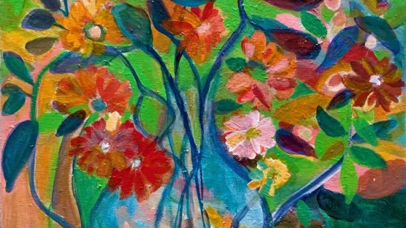 Anne Samson stellt im Hückeswagener Haus Zach aus: Florale und abstrakte Kunst als Gegenpol zu den Problemen in der Welt