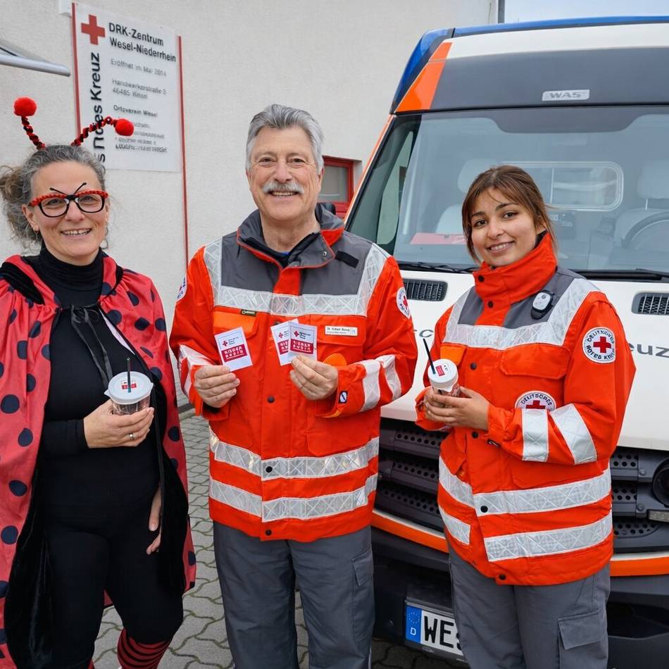 Präventionskampagne an Karneval: DRK Niederrhein verteilt Getränkeschutz gegen K.o.-Tropfen