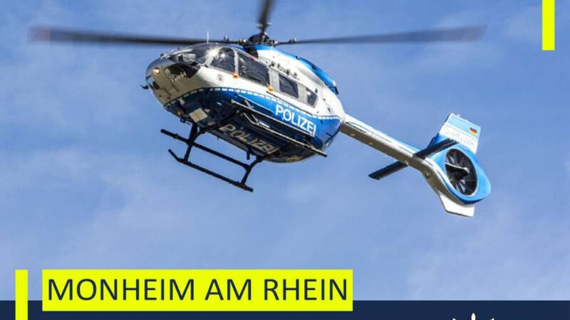 Kriminalität in Monheim: Auto gestohlen, verunfallt und geflohen – Fahndung per Hubschrauber