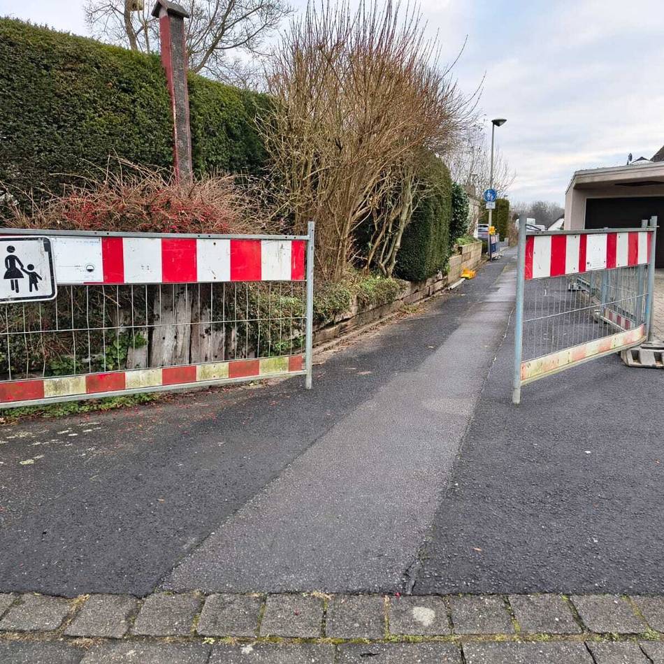 Mettmanner Süden: Stadt erklärt Baustelle an der Schubertstraße
