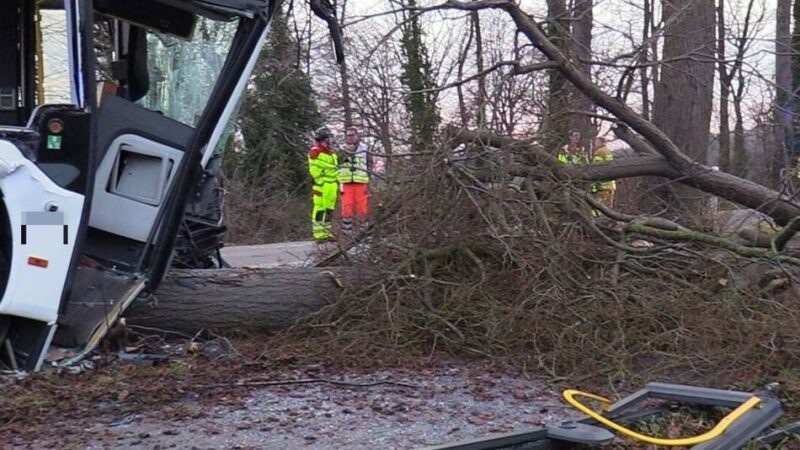 Mehrere Verletzte: Busfahrer bei Unfall lebensgefährlich verletzt