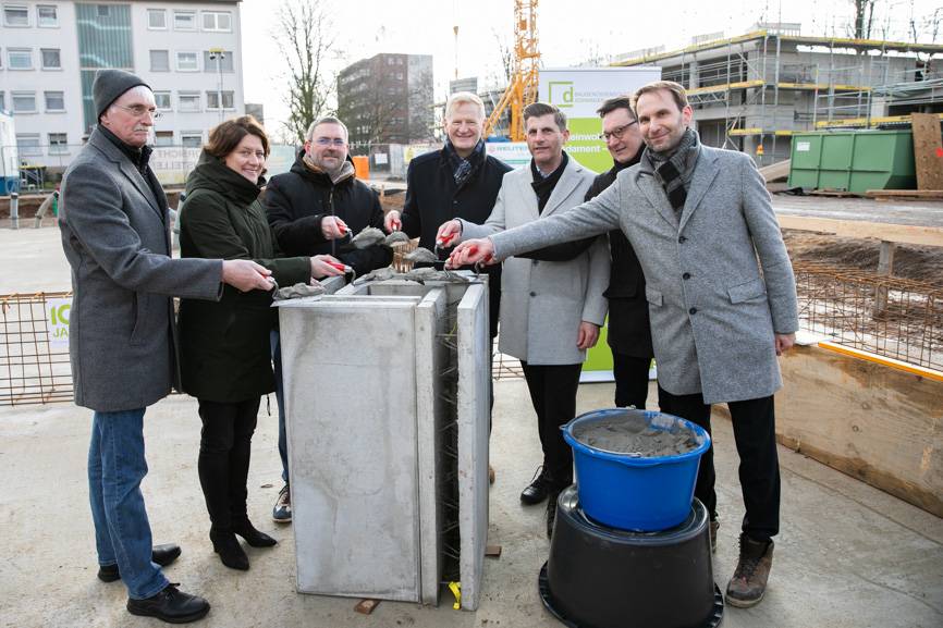 Leuchtturmprojekt in Dormagen: Grundstein für 126 Wohnungen in Horrem liegt