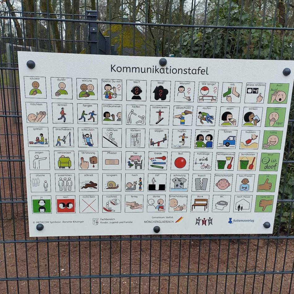 Spielplätze in Hückeswagen: Eine Tafel soll Kindern die Kommunikation erleichtern