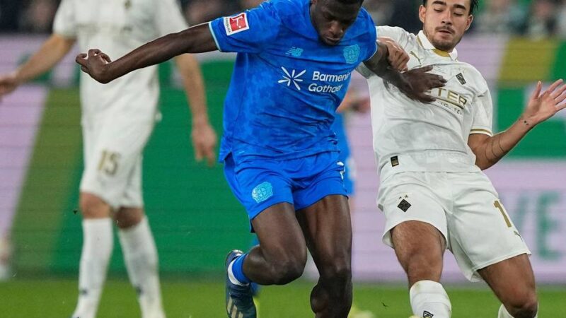 Schwache erste Halbzeit: Bayer nimmt nur einen Punkt aus Gladbach mit