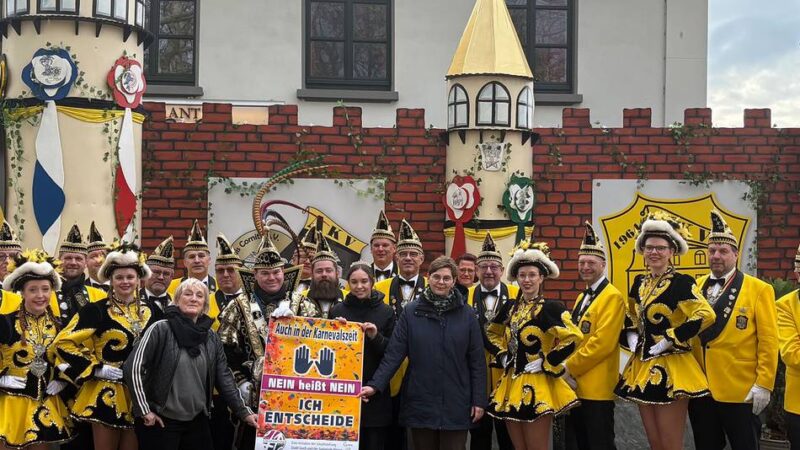 Projekt der Gleichstellungsbeauftragten: Respekt zeigen auch im Karneval – Aktion „Nein heißt Nein“ in Goch und Weeze