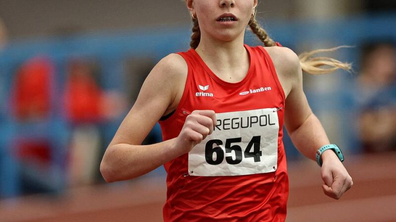 Nordrhein-Meisterin in der Halle: Léa Topp läuft in die Top 5 der deutschen Bestenliste